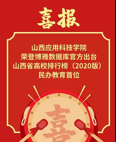 喜讯 | 我校荣登山西民办本科高校排行榜首位