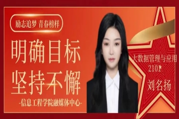 励志追梦 青春榜样（九）丨明确目标，坚持不懈