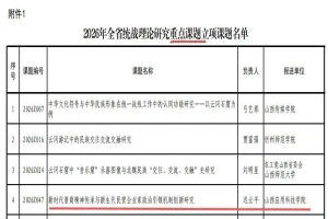 喜报｜我校执行校长迟云平教授获批三项2026年全省统战理论研究立项课题