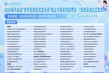 招聘单位速览 | 2025届毕业生“春季促就业攻坚行动”线上专场系列招聘会（信息及动力工程类）正在进行中！